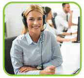 Call-Center-Team Woman in Call Center